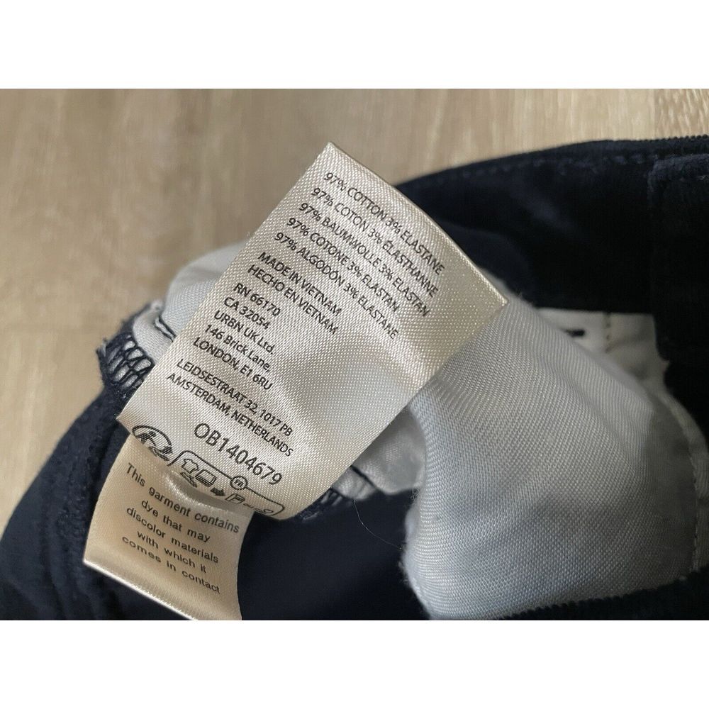 Anthropologie Pilcro Women's Size 27 Dark Navy Blue Corduroy High Rise Skinny - Picture 4 of 7